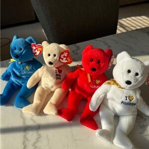 Beanie babies I ❤️ City collection - Louisiana New York Alabama Mississippi